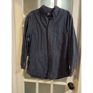 Woolrich mens blue gray flannel shirt, Medium, 100% cotton
